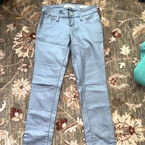 GUESS metallic grey jeans